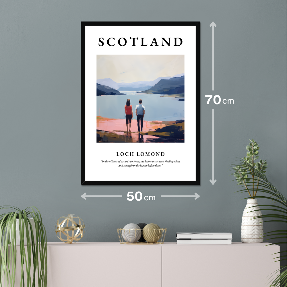 Poster of Loch Lomond hanging on a wall