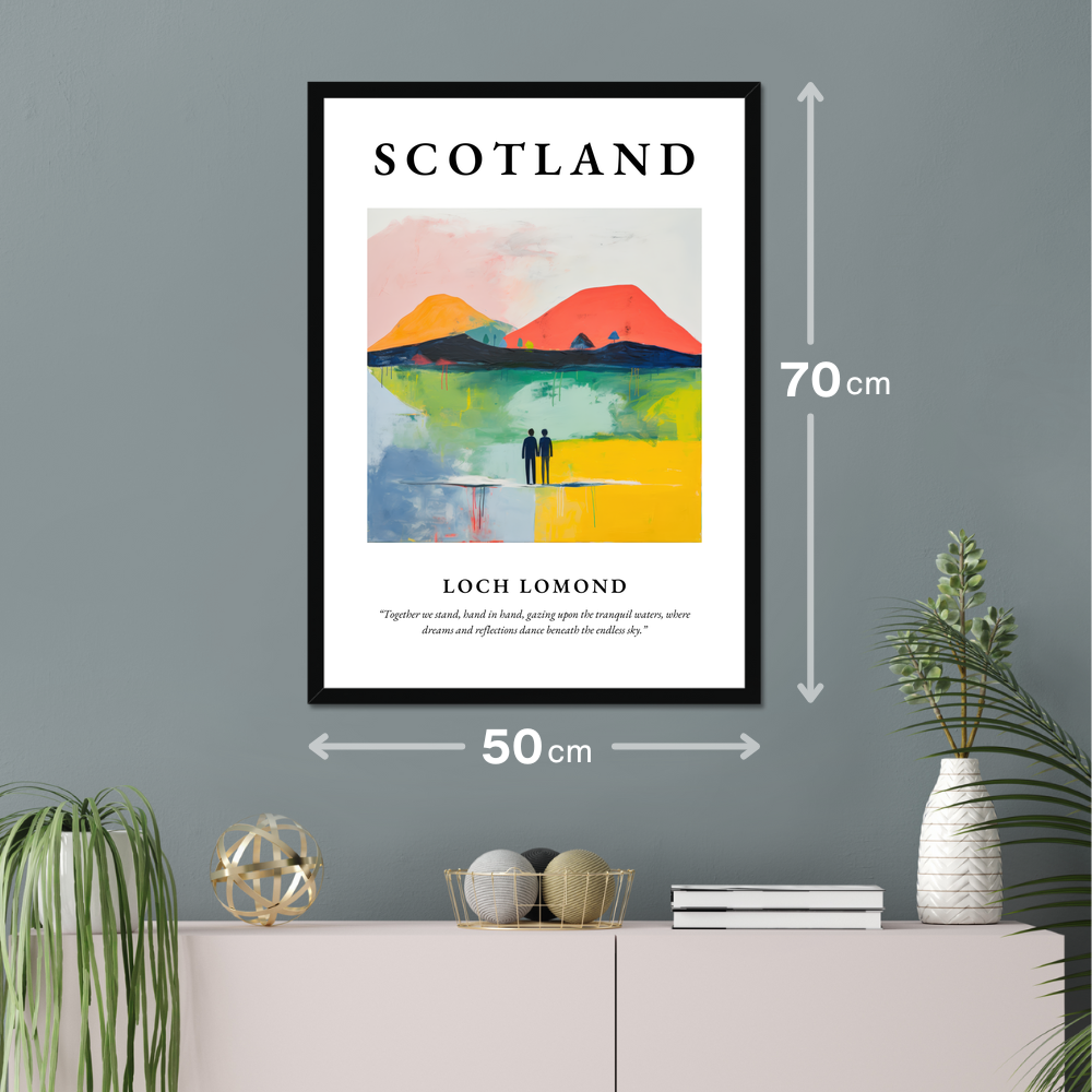 Poster of Loch Lomond hanging on a wall