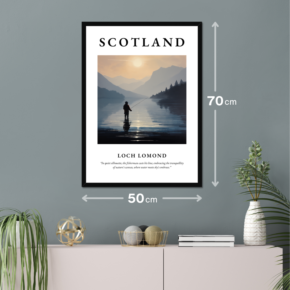 Poster of Loch Lomond hanging on a wall