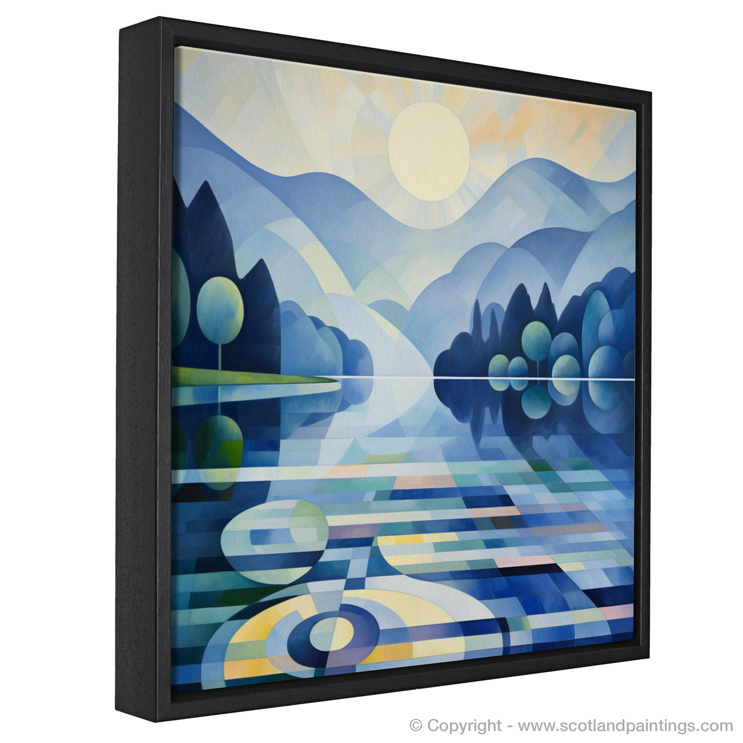 Painting and Art Print of Misty morning on Loch Lomond entitled "Misty Melodies of Loch Lomond".