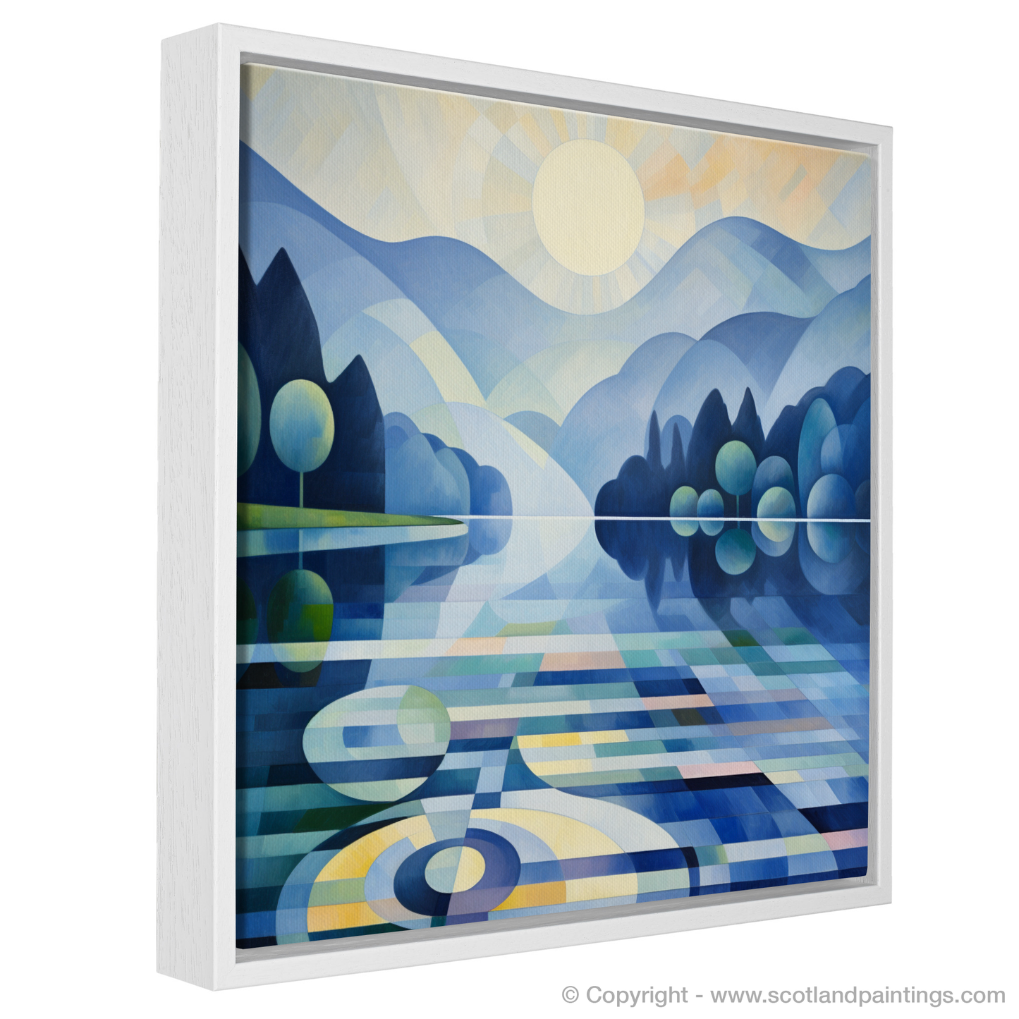 Painting and Art Print of Misty morning on Loch Lomond entitled "Misty Melodies of Loch Lomond".