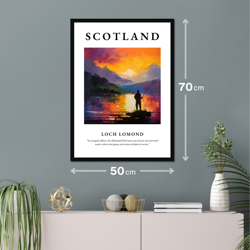 Poster of Loch Lomond hanging on a wall