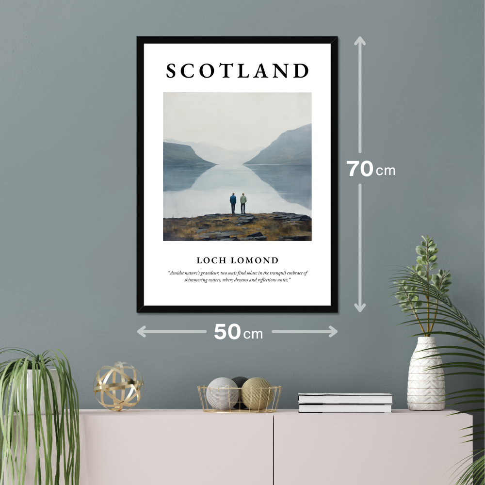 Poster of Loch Lomond hanging on a wall