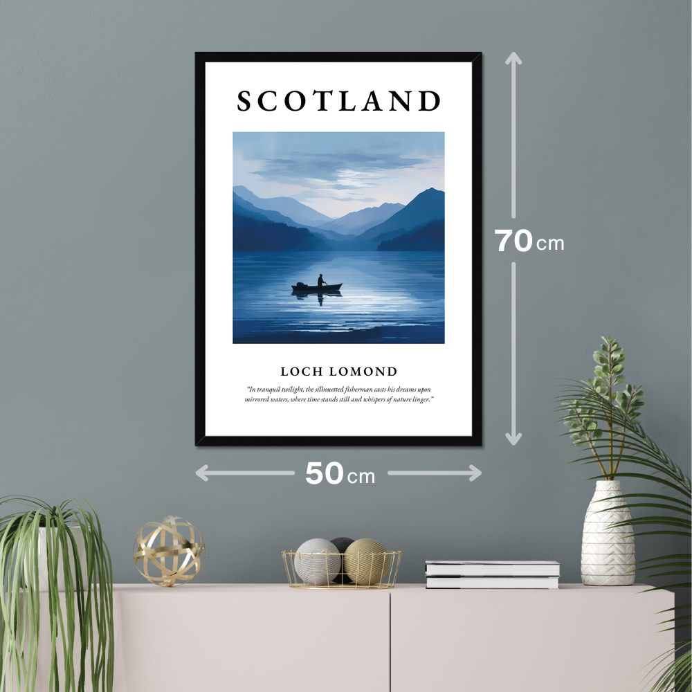 Poster of Loch Lomond hanging on a wall