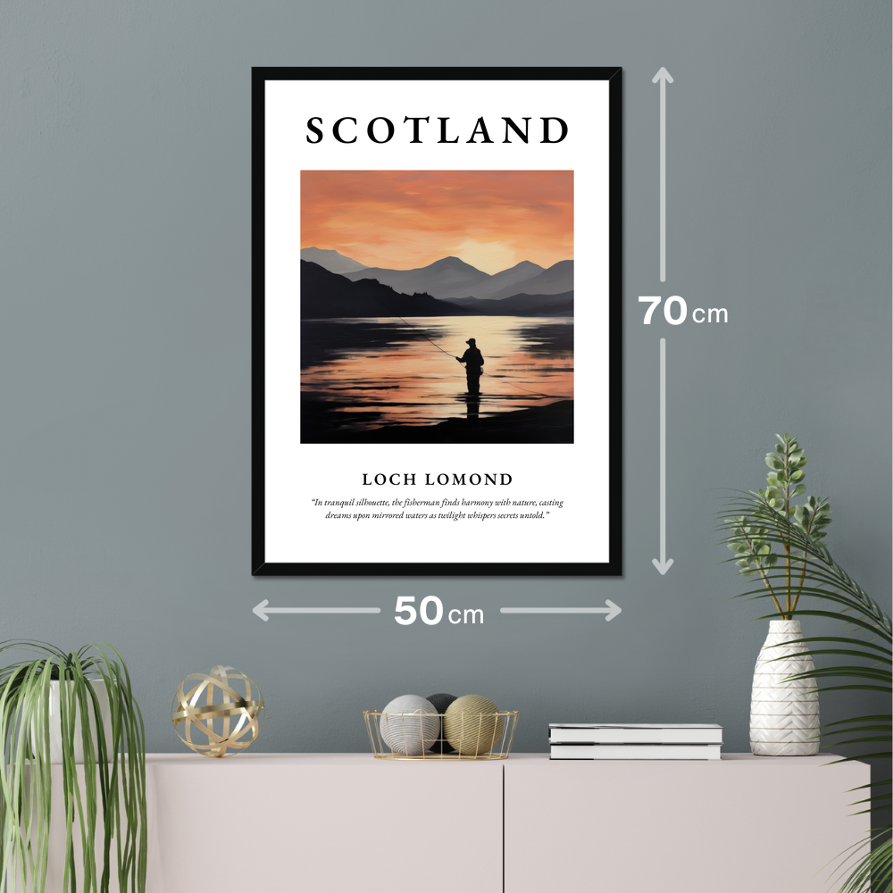 Poster of Loch Lomond hanging on a wall