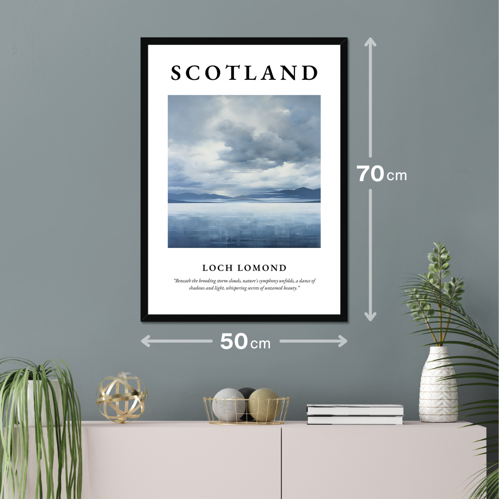 Poster of Loch Lomond hanging on a wall