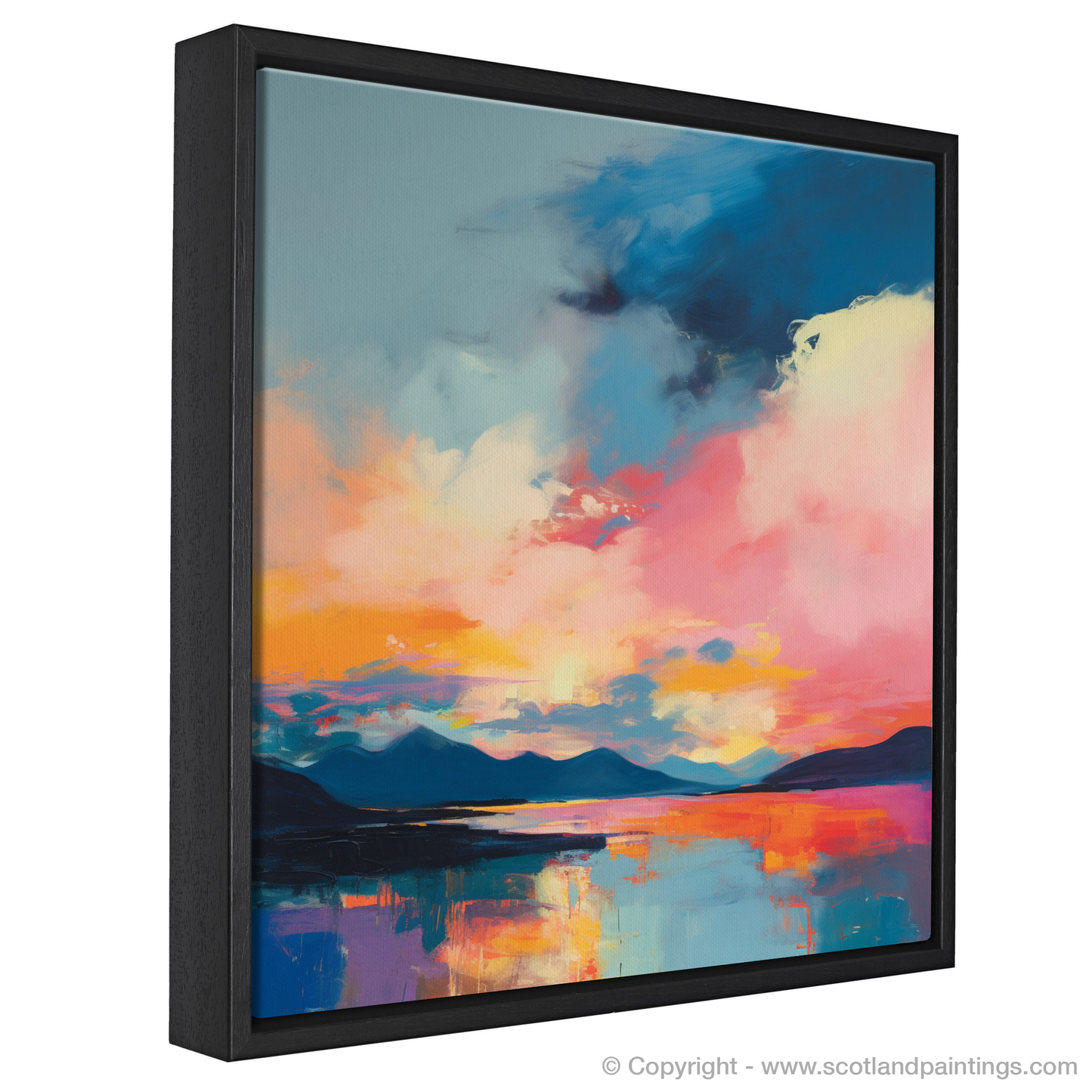 Painting and Art Print of A huge sky above Loch Lomond entitled "Twilight Reverie over Loch Lomond".