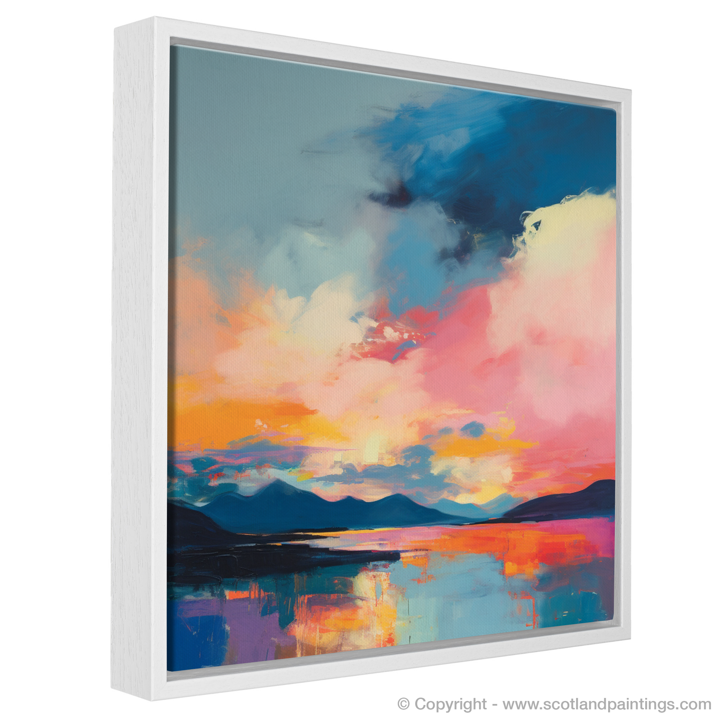 Painting and Art Print of A huge sky above Loch Lomond entitled "Twilight Reverie over Loch Lomond".