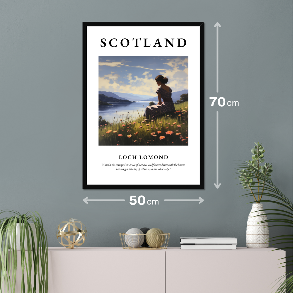 Poster of Loch Lomond hanging on a wall