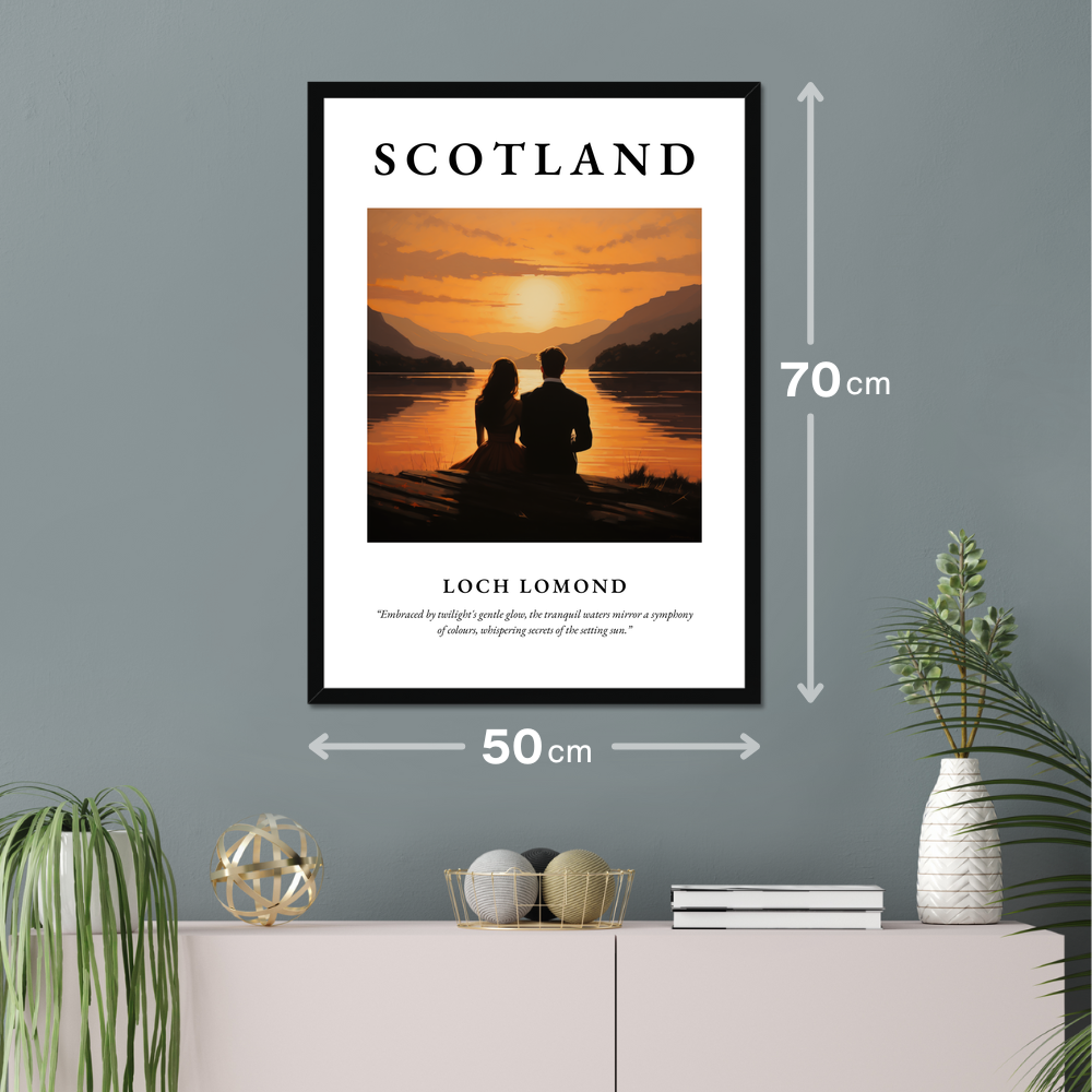 Poster of Loch Lomond hanging on a wall