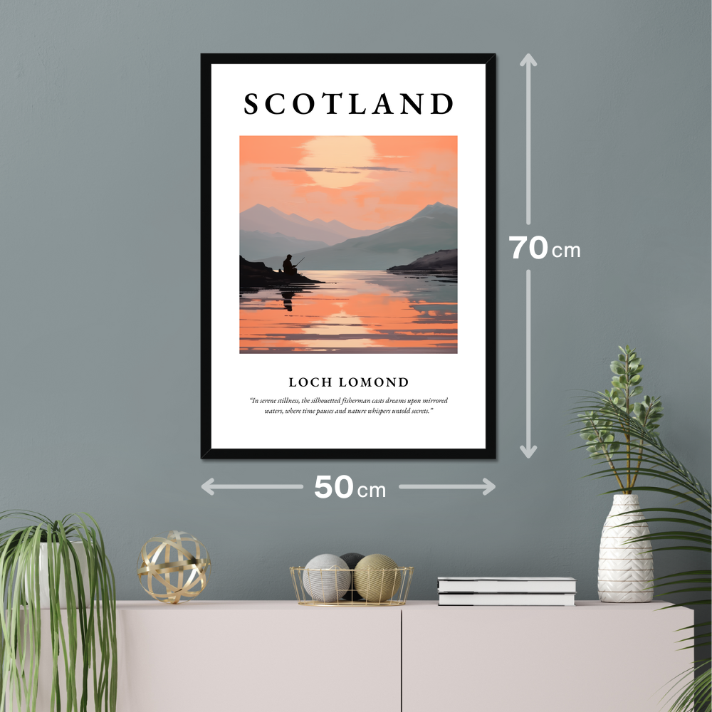 Poster of Loch Lomond hanging on a wall