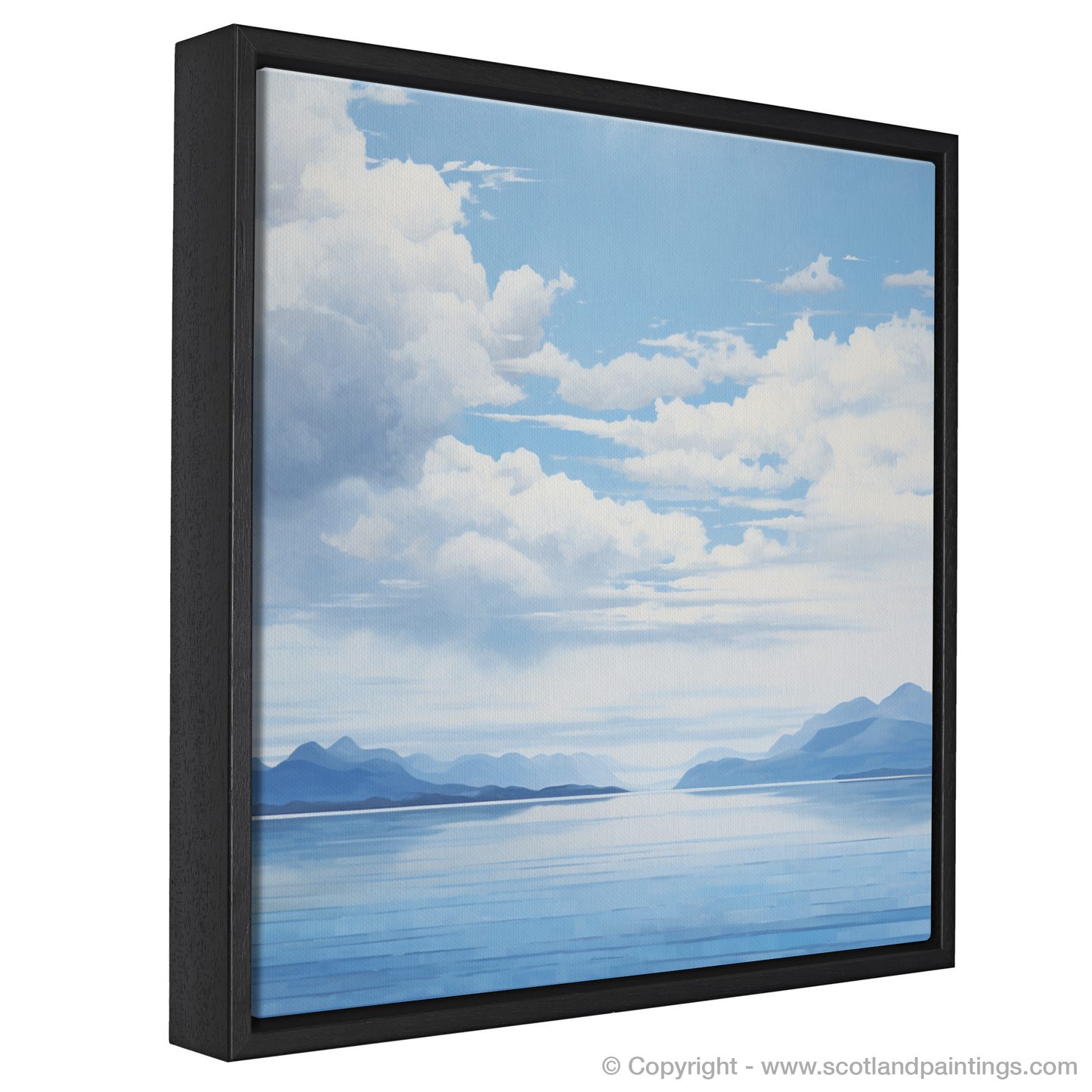 Painting and Art Print of A huge sky above Loch Lomond entitled "Serenity of Loch Lomond Skies".