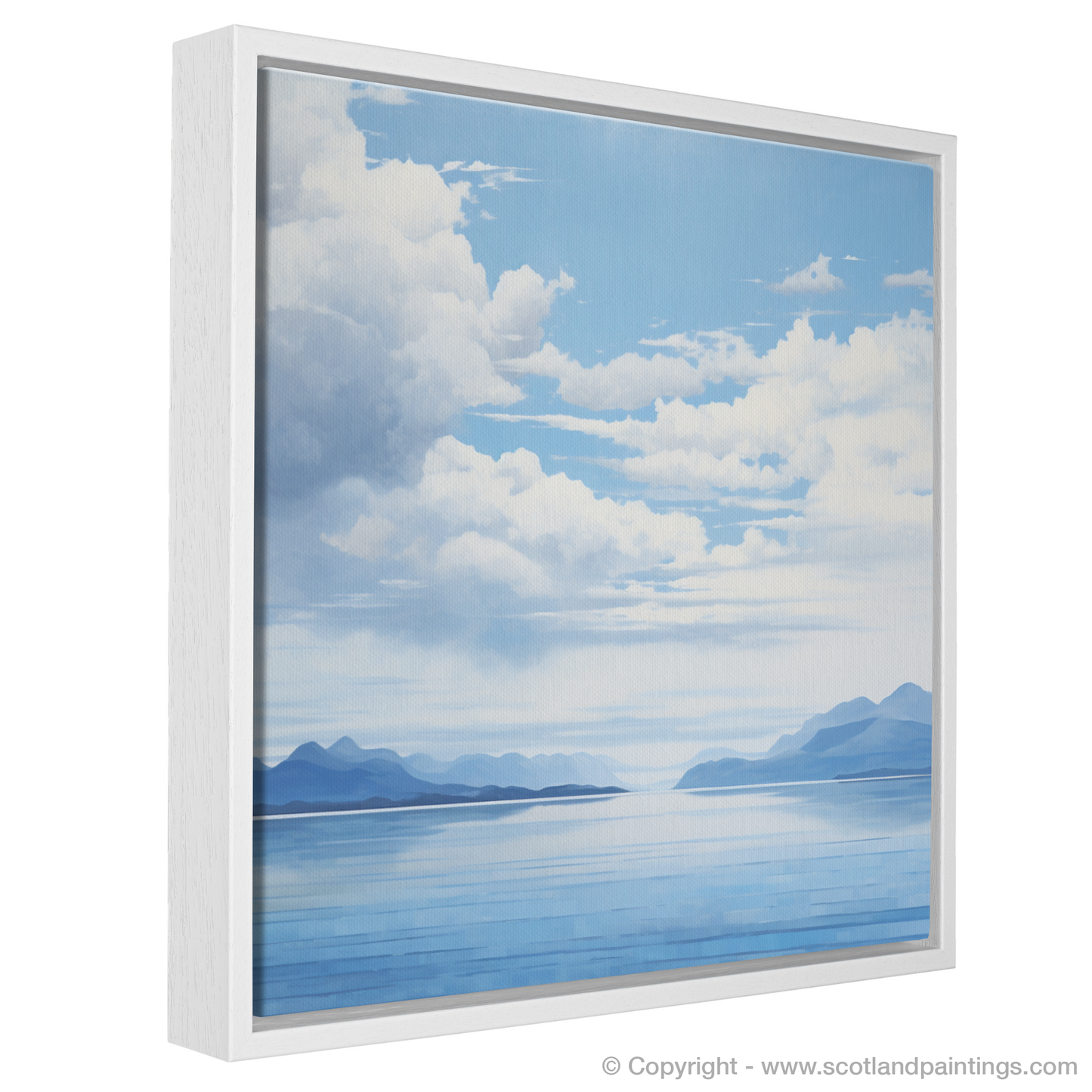 Painting and Art Print of A huge sky above Loch Lomond entitled "Serenity of Loch Lomond Skies".
