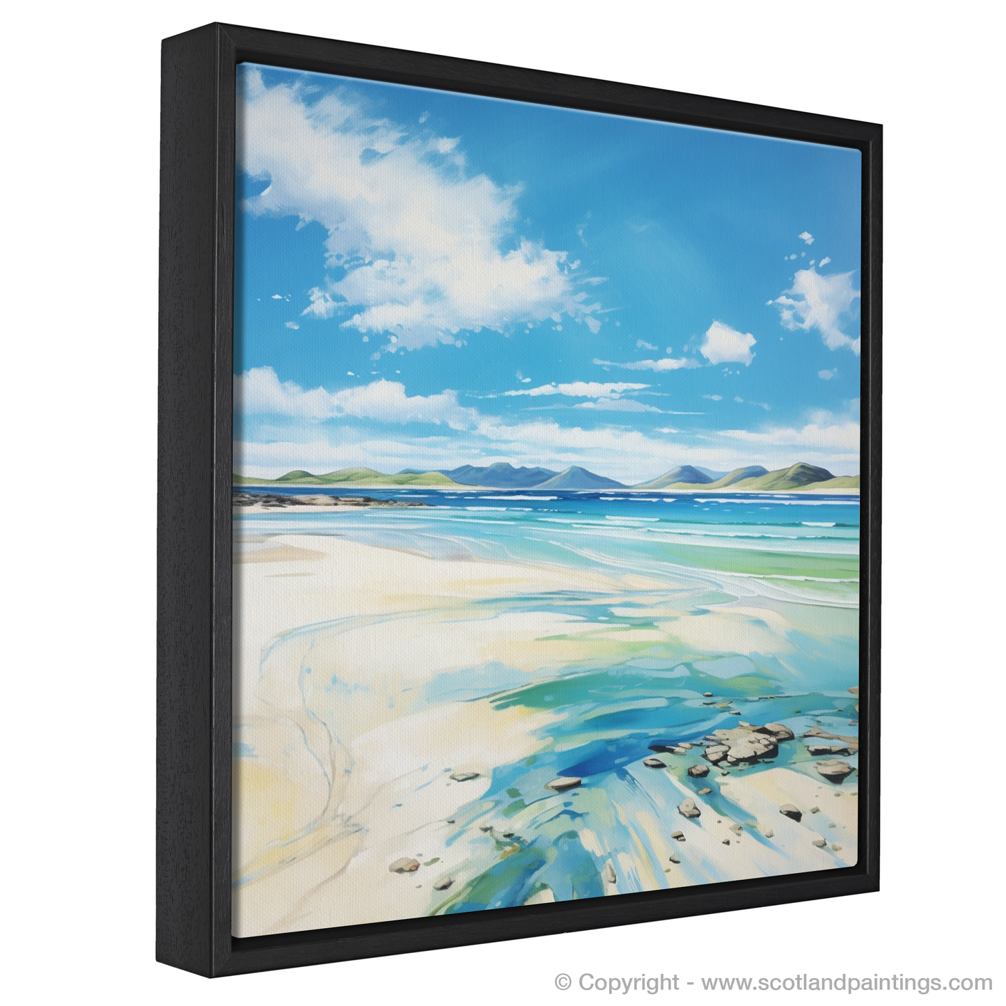 Painting and Art Print of Luskentyre Beach, Isle of Harris entitled "Luskentyre Beach Abstraction: A Symphony of Scottish Coastal Splendour".