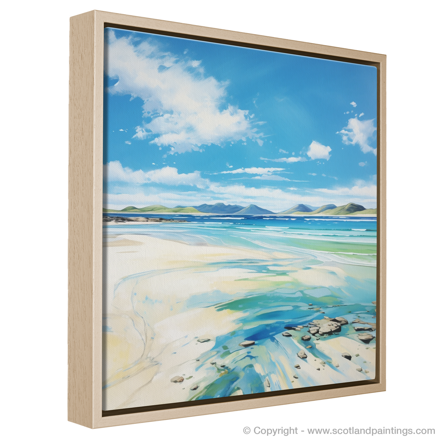 Painting and Art Print of Luskentyre Beach, Isle of Harris entitled "Luskentyre Beach Abstraction: A Symphony of Scottish Coastal Splendour".