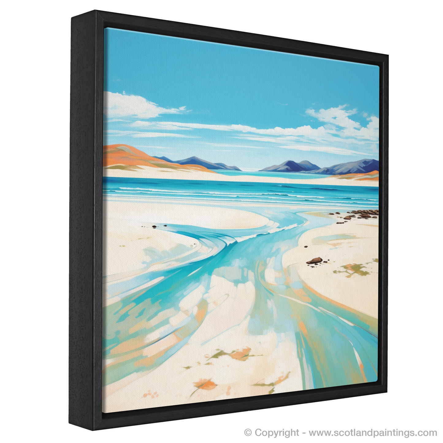 Painting and Art Print of Luskentyre Beach, Isle of Harris entitled "Abstract Whispers of Luskentyre Beach".