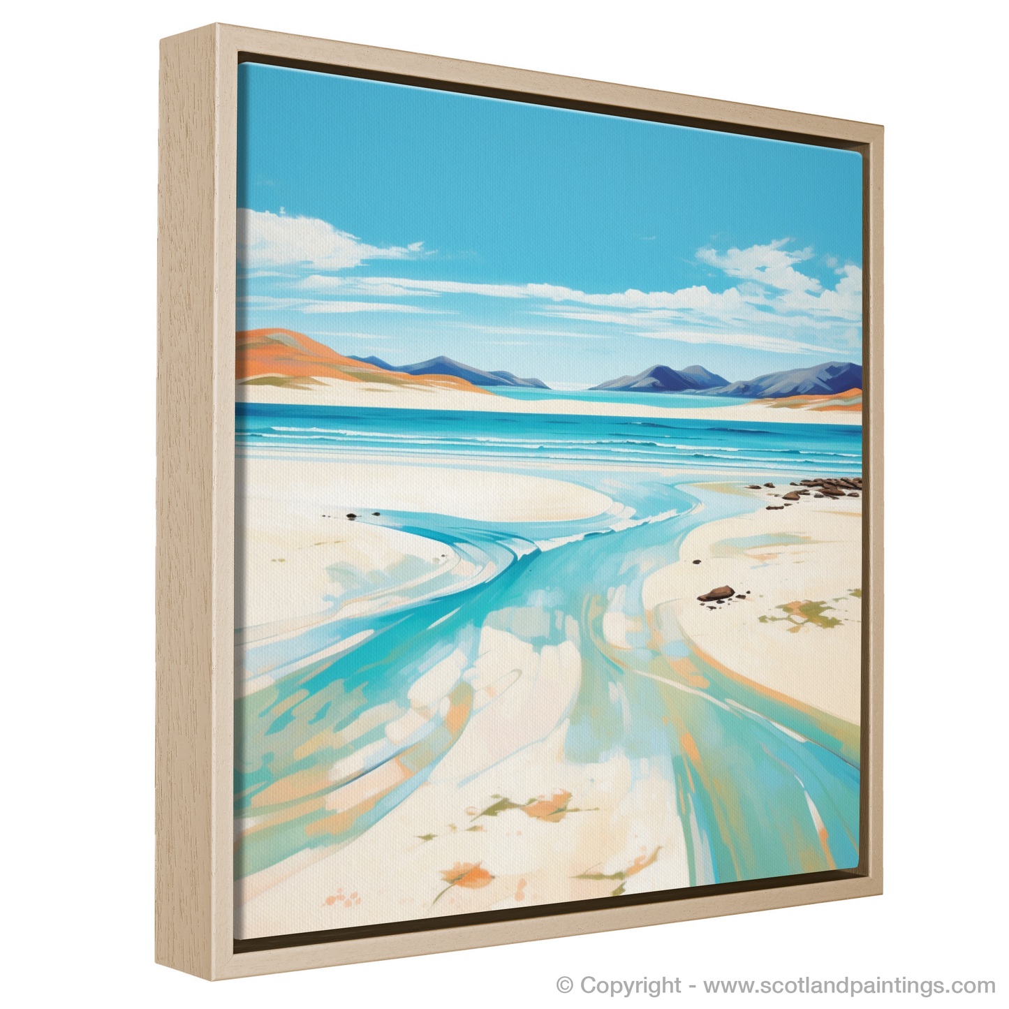 Painting and Art Print of Luskentyre Beach, Isle of Harris entitled "Abstract Whispers of Luskentyre Beach".