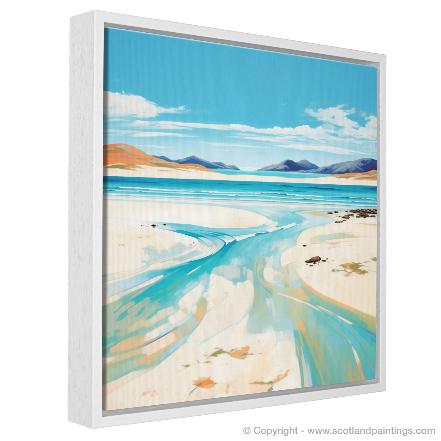 Painting and Art Print of Luskentyre Beach, Isle of Harris entitled "Abstract Whispers of Luskentyre Beach".