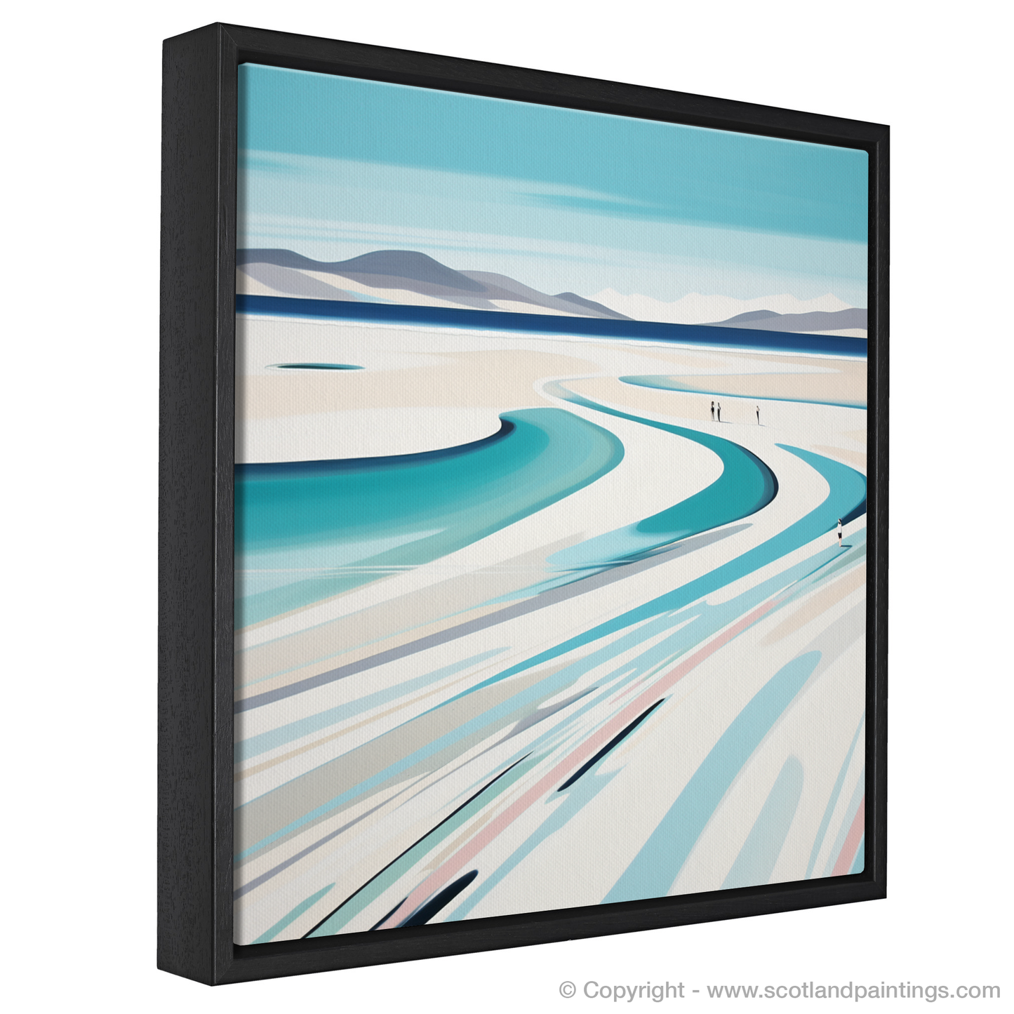 Painting and Art Print of Luskentyre Beach, Isle of Harris entitled "Luskentyre Beach Abstract: A Symphony of Scottish Seascapes".