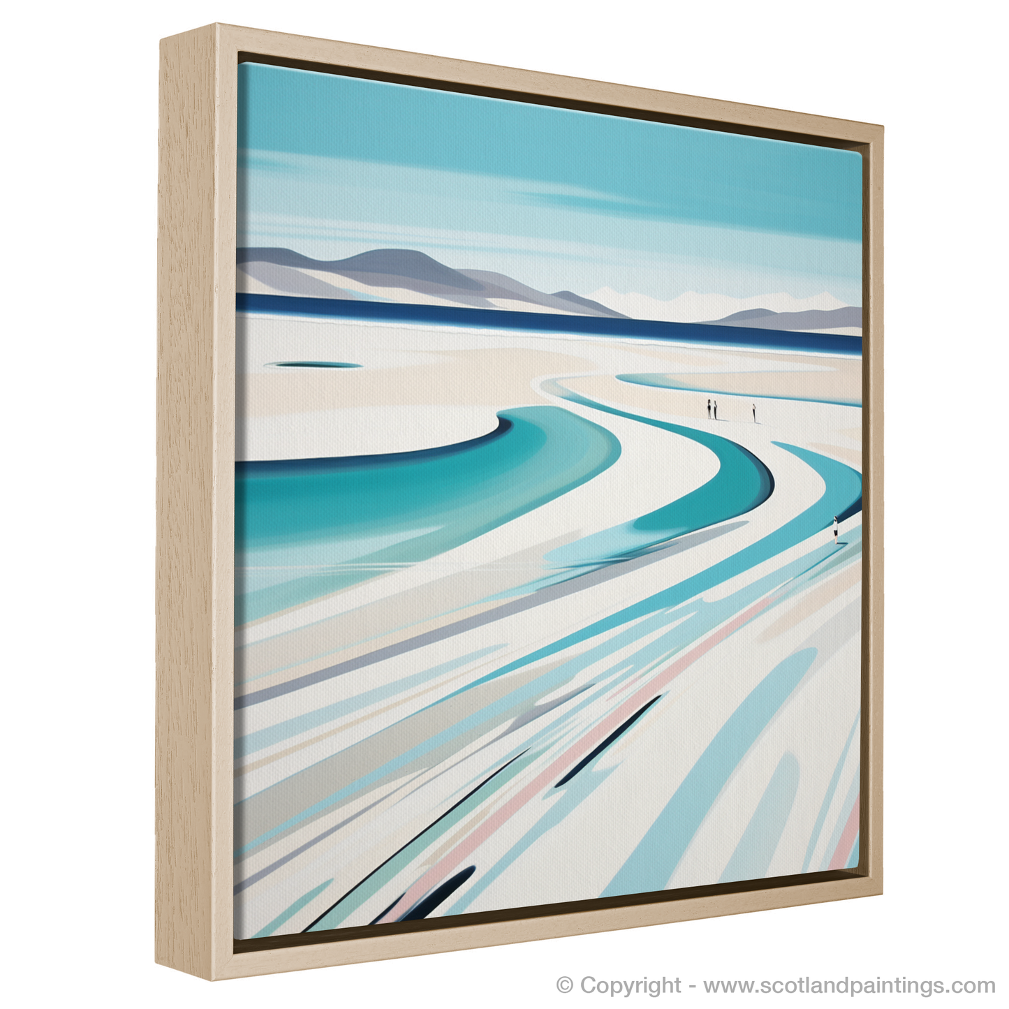 Painting and Art Print of Luskentyre Beach, Isle of Harris entitled "Luskentyre Beach Abstract: A Symphony of Scottish Seascapes".