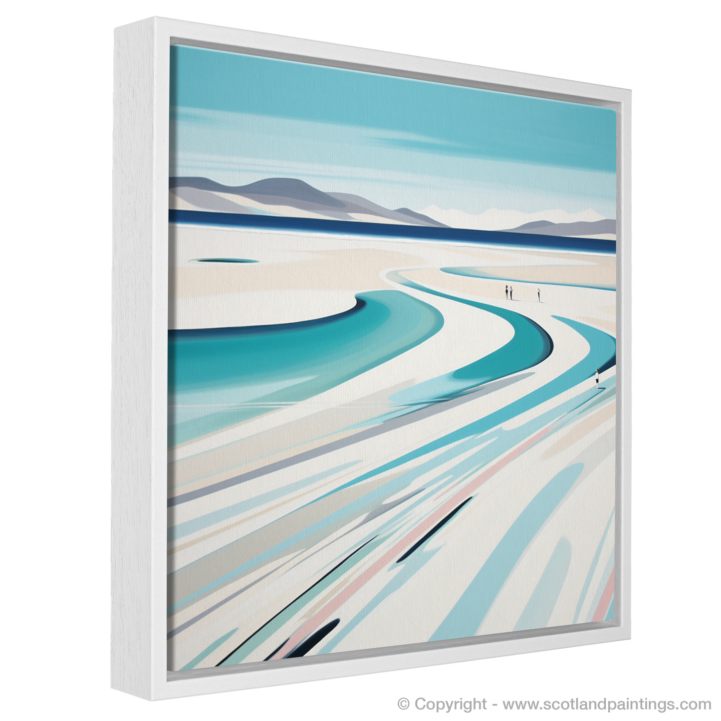 Painting and Art Print of Luskentyre Beach, Isle of Harris entitled "Luskentyre Beach Abstract: A Symphony of Scottish Seascapes".