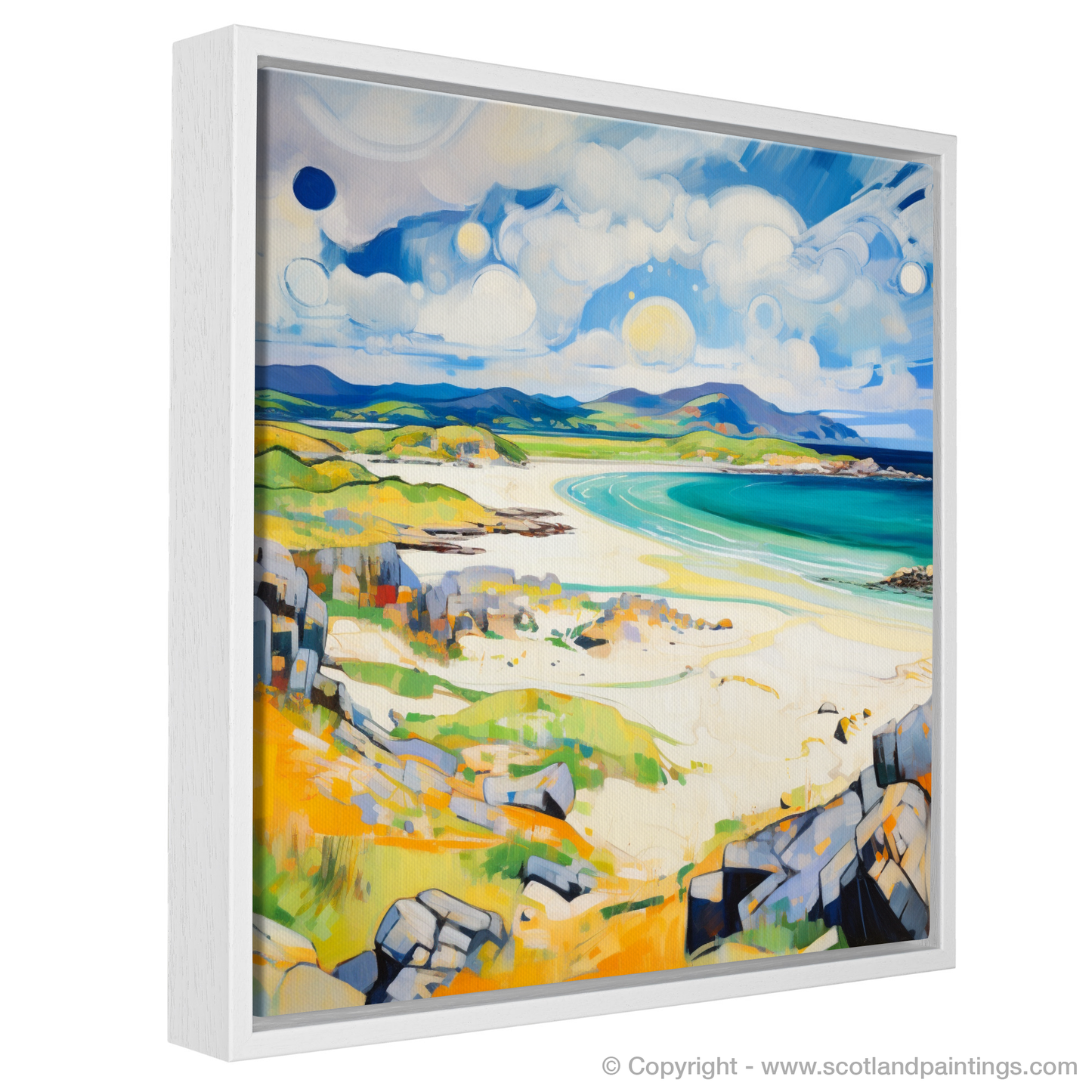 Painting and Art Print of Camusdarach Beach, Arisaig entitled "Abstract Essence of Camusdarach Beach".