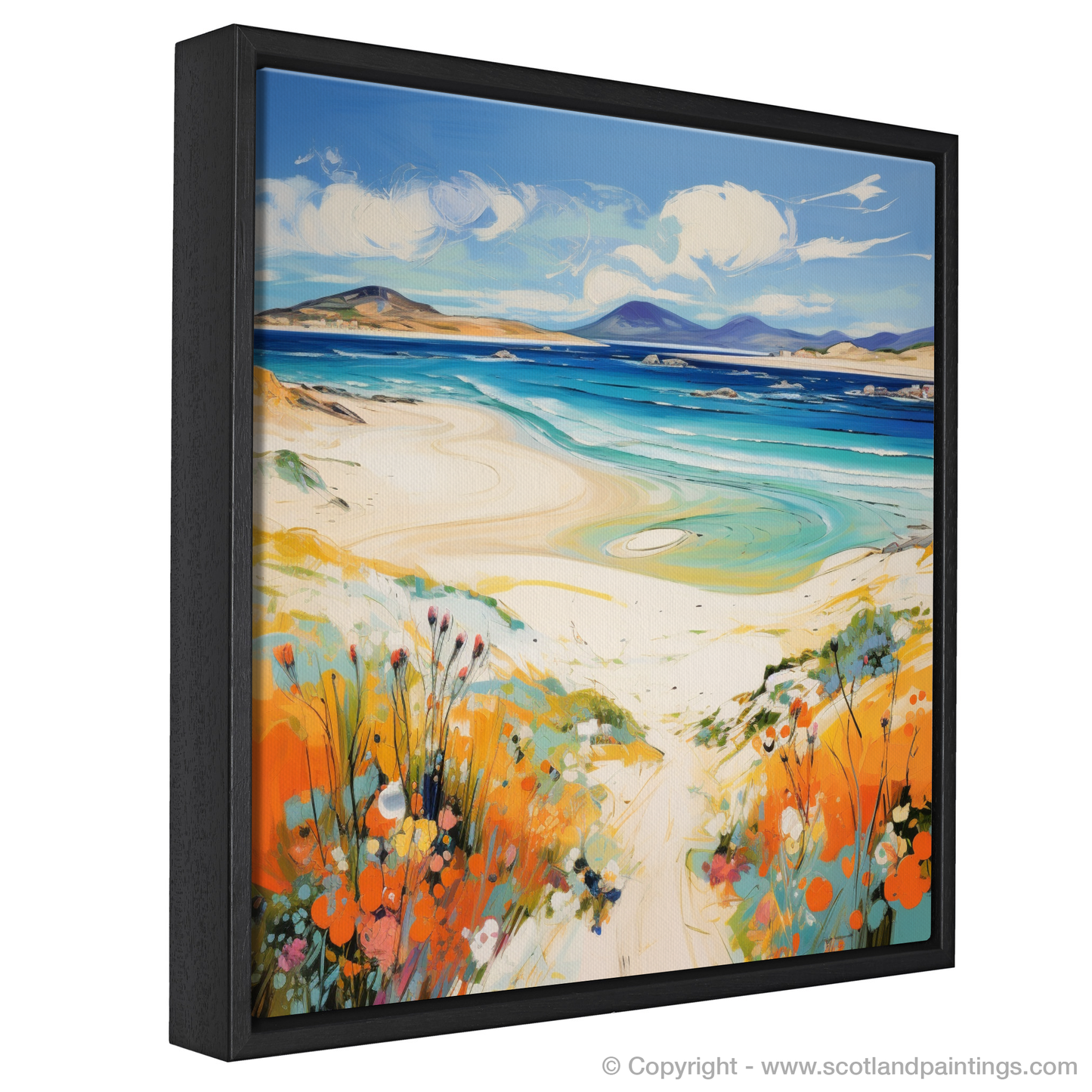 Painting and Art Print of Luskentyre Beach, Isle of Harris entitled "Fauvist Splendour of Luskentyre Beach".