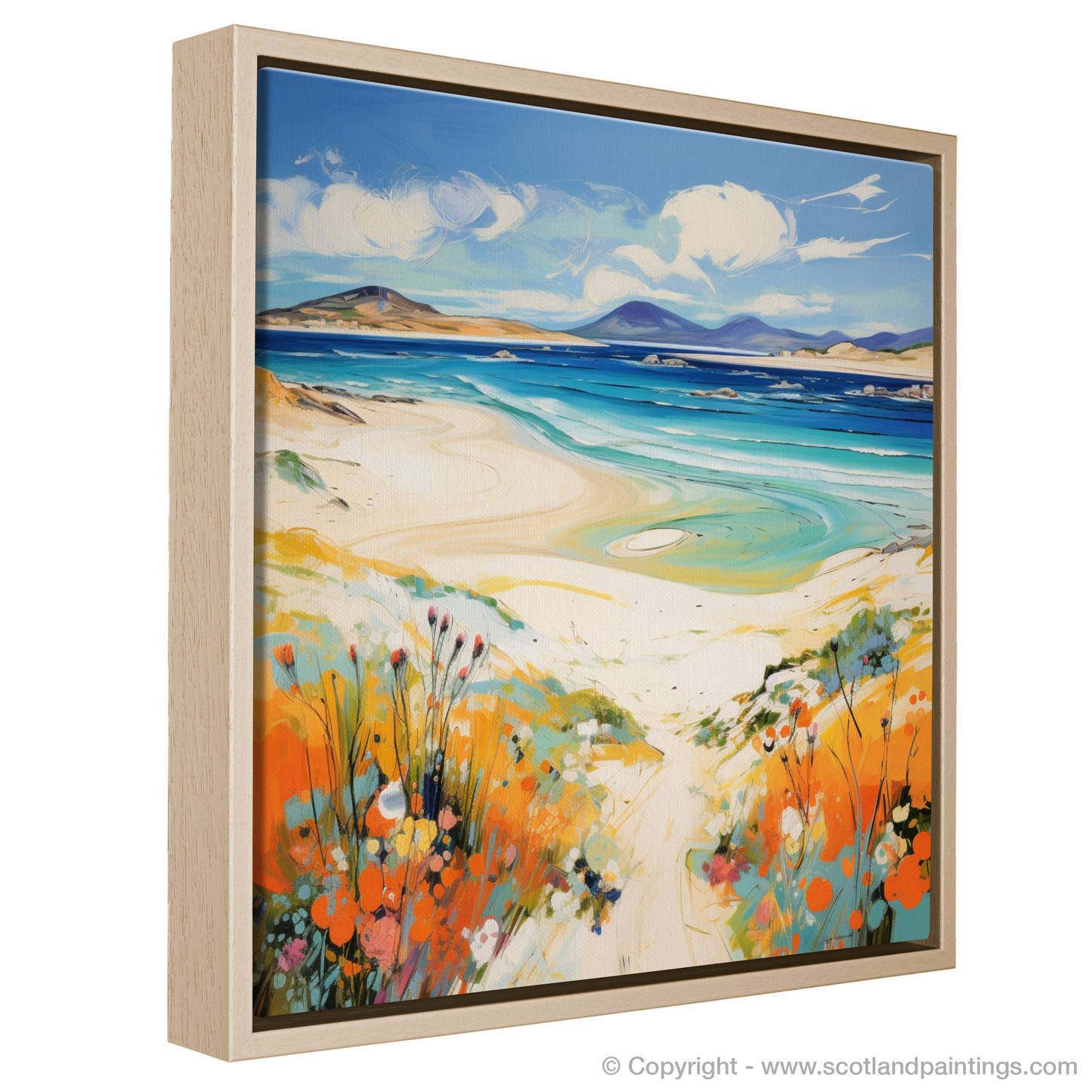 Painting and Art Print of Luskentyre Beach, Isle of Harris entitled "Fauvist Splendour of Luskentyre Beach".