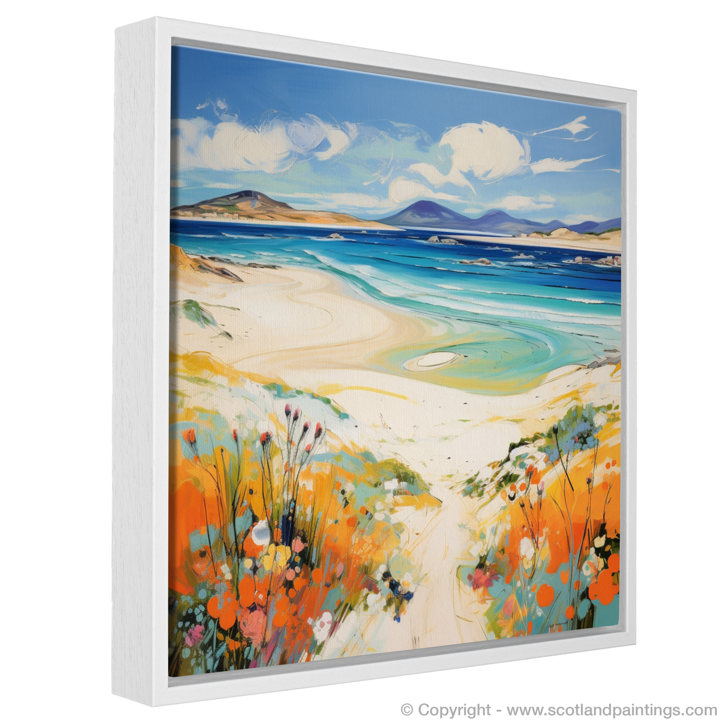 Painting and Art Print of Luskentyre Beach, Isle of Harris entitled "Fauvist Splendour of Luskentyre Beach".