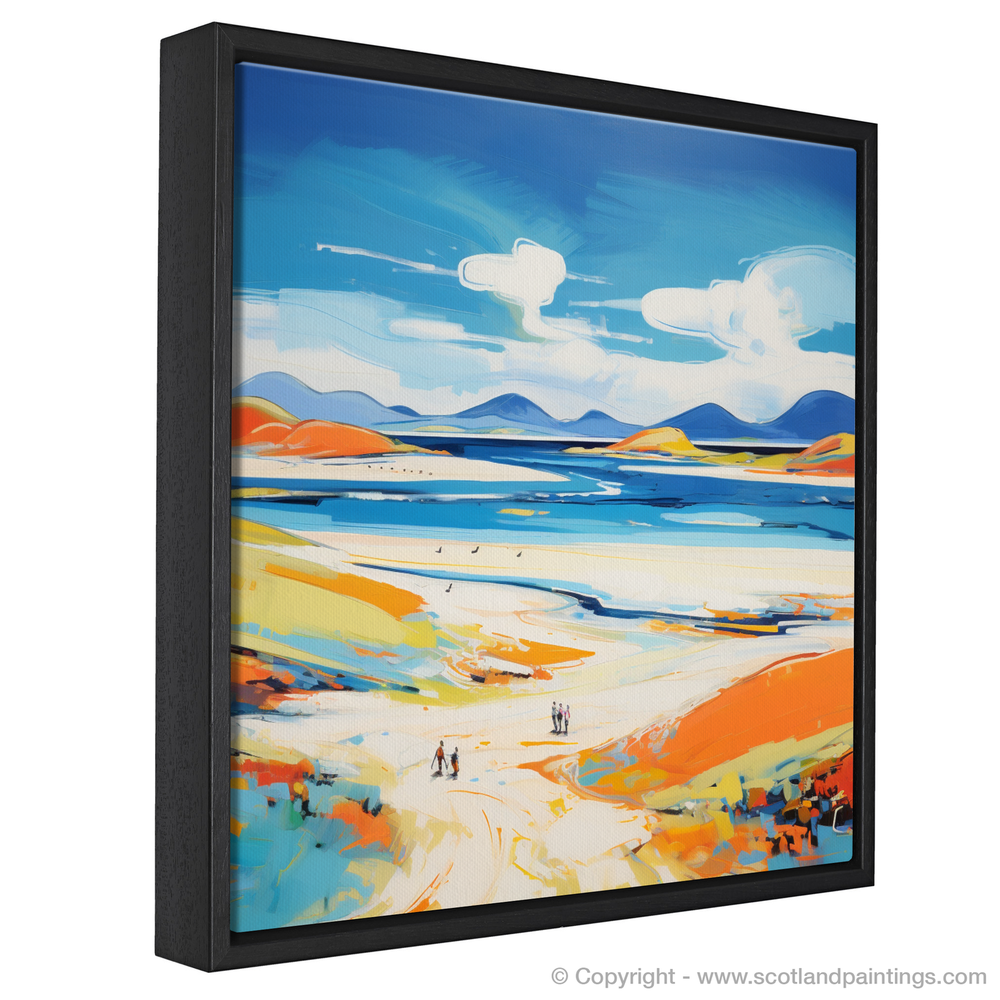 Painting and Art Print of Luskentyre Beach, Isle of Harris entitled "Luskentyre Beach: A Fauvist Ode to Scottish Shores".