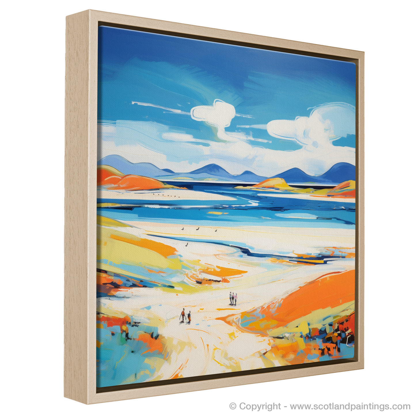 Painting and Art Print of Luskentyre Beach, Isle of Harris entitled "Luskentyre Beach: A Fauvist Ode to Scottish Shores".