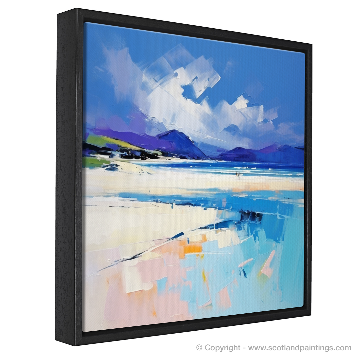 Painting and Art Print of Luskentyre Beach, Isle of Harris. Luskentyre Beach Embrace: An Expressionist Ode to Scottish Shores.