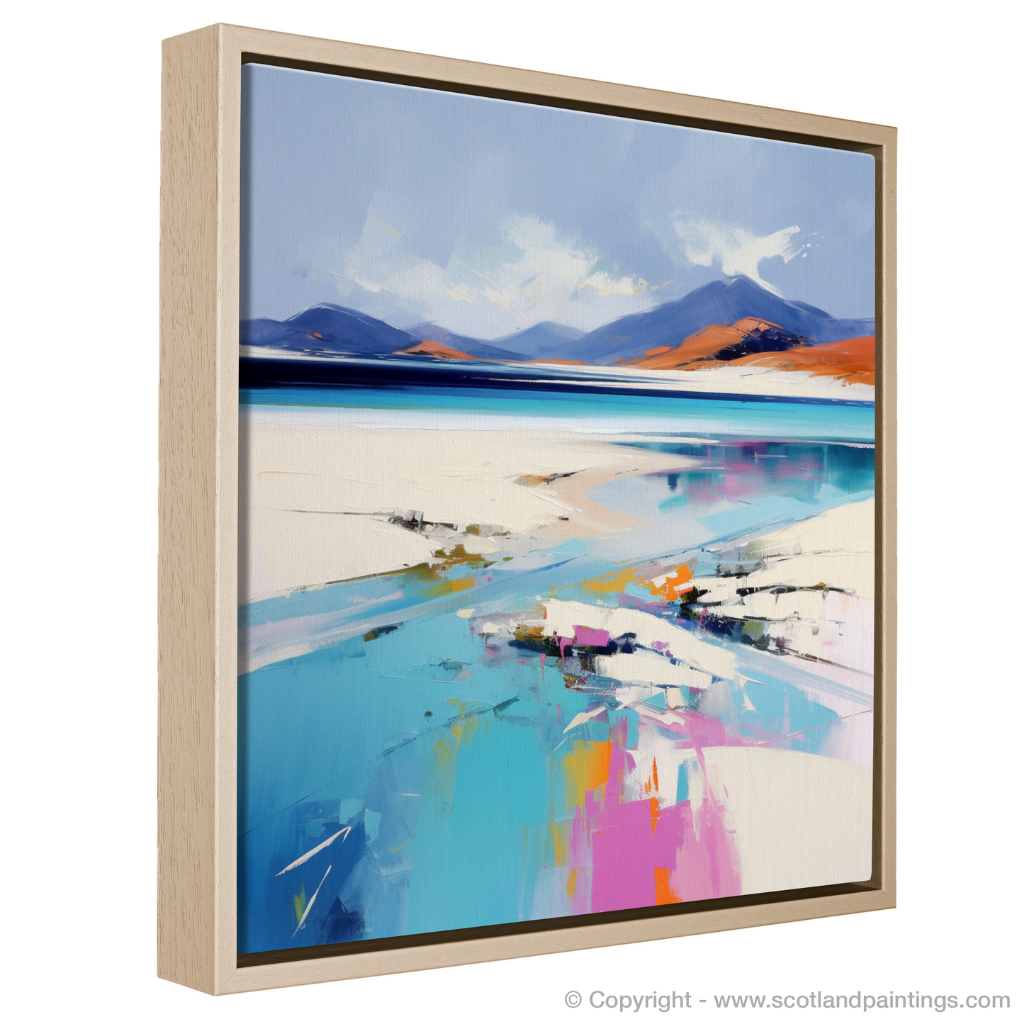 Painting and Art Print of Luskentyre Beach, Isle of Harris entitled "Vibrant Expressions of Luskentyre Beach".