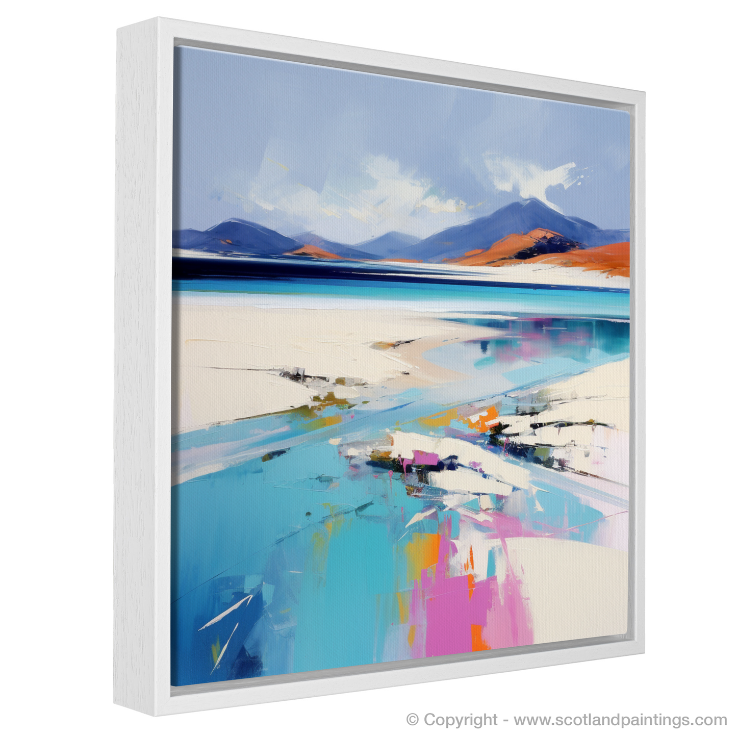 Painting and Art Print of Luskentyre Beach, Isle of Harris entitled "Vibrant Expressions of Luskentyre Beach".