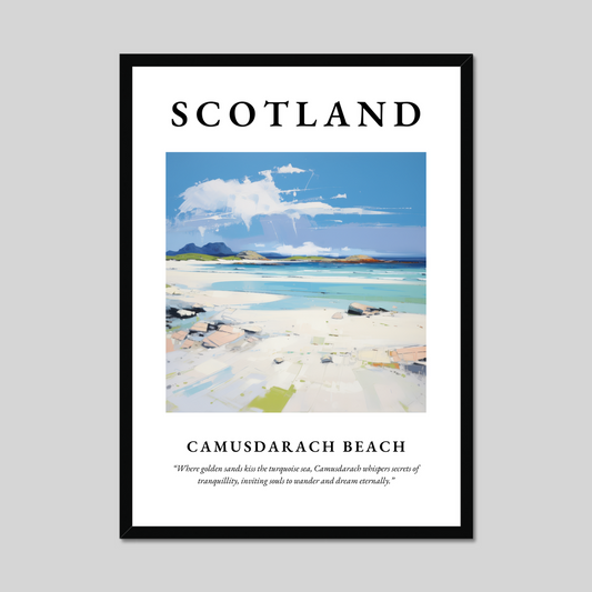 Poster of Camusdarach Beach, Scotland.