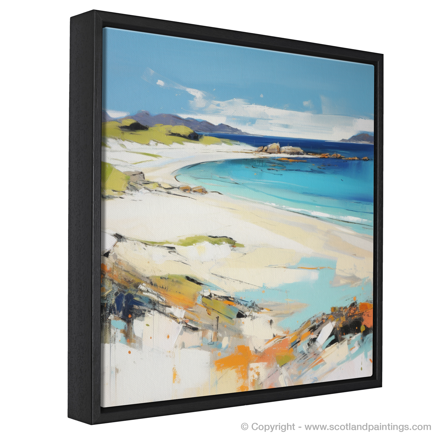 Painting and Art Print of Camusdarach Beach, Arisaig entitled "Arisaig's Coastal Symphony".