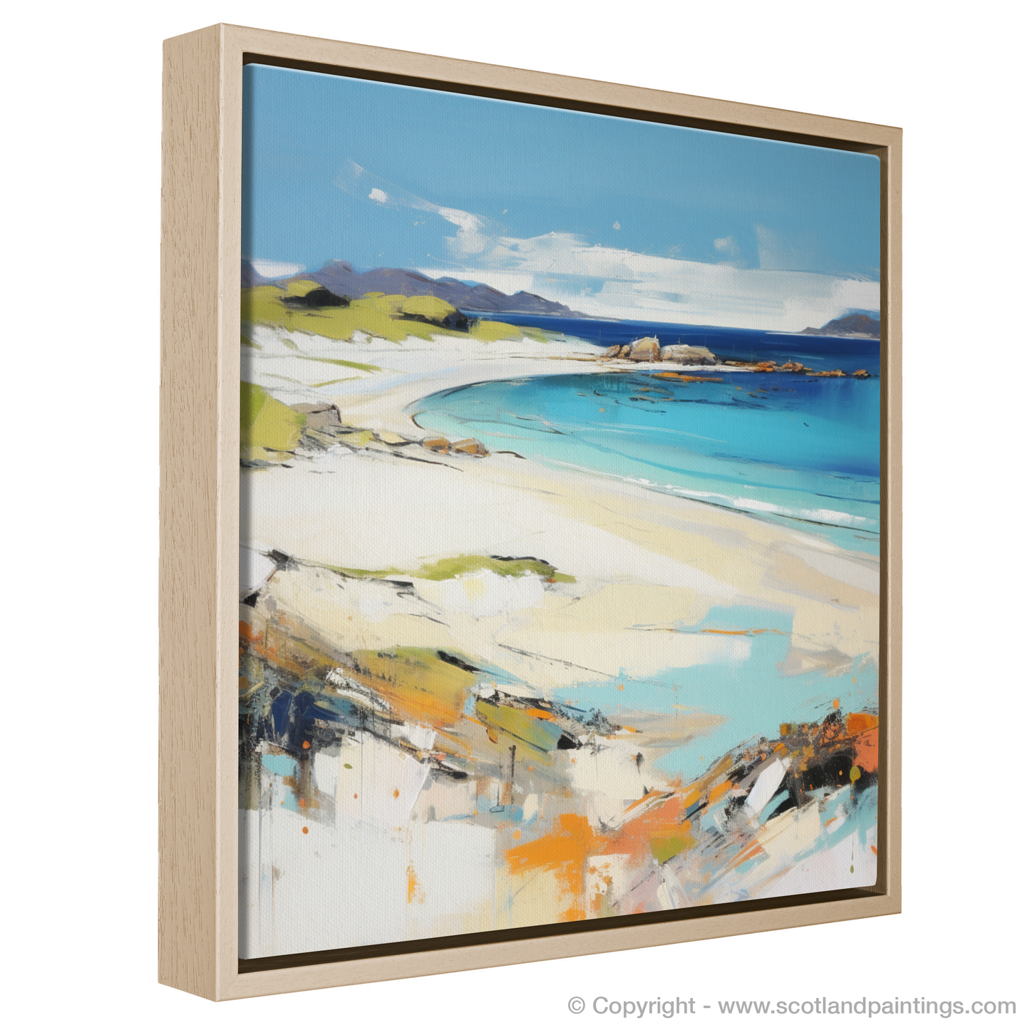 Painting and Art Print of Camusdarach Beach, Arisaig entitled "Arisaig's Coastal Symphony".