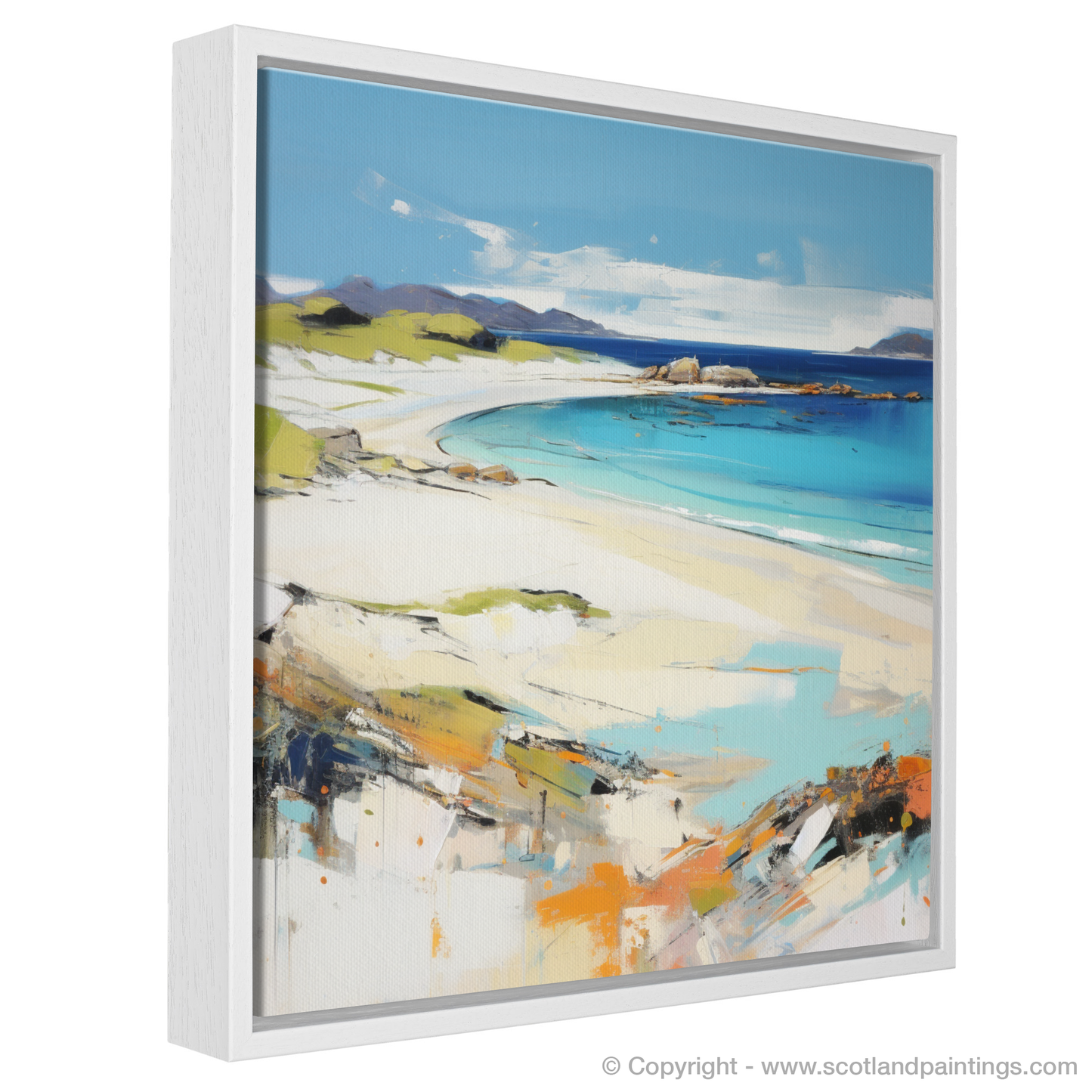 Painting and Art Print of Camusdarach Beach, Arisaig entitled "Arisaig's Coastal Symphony".