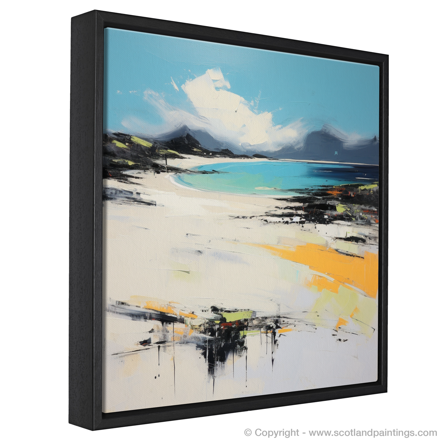 Painting and Art Print of Camusdarach Beach, Arisaig entitled "Abstract Essence of Camusdarach Beach".