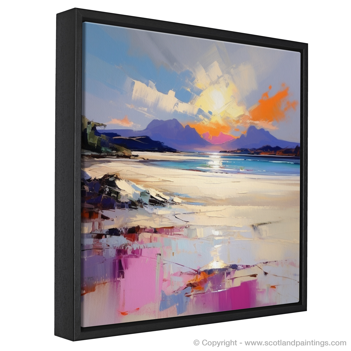 Painting and Art Print of Camusdarach Beach, Arisaig entitled "Expressionist Dance of Camusdarach Beach Arisaig".