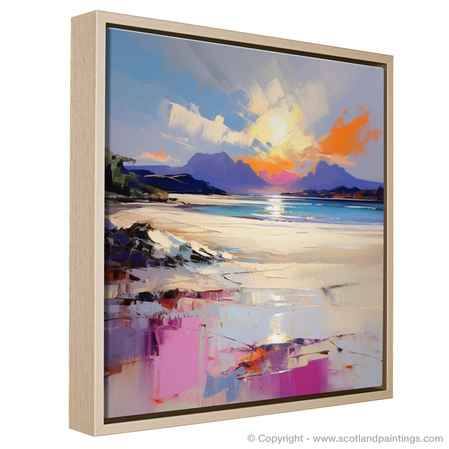 Painting and Art Print of Camusdarach Beach, Arisaig entitled "Expressionist Dance of Camusdarach Beach Arisaig".