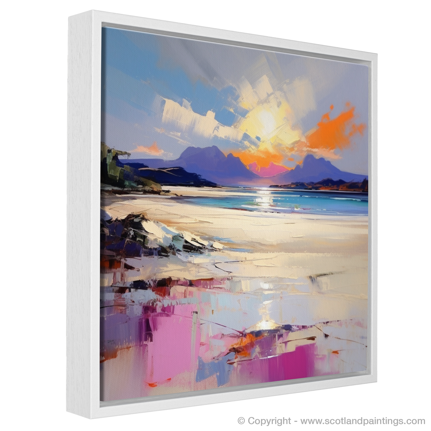 Painting and Art Print of Camusdarach Beach, Arisaig entitled "Expressionist Dance of Camusdarach Beach Arisaig".