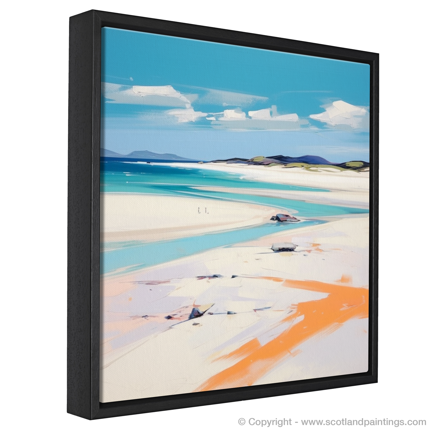 Painting and Art Print of Luskentyre Beach, Isle of Harris. Luskentyre Serenity: A Contemporary Ode to Isle of Harris Beauty.