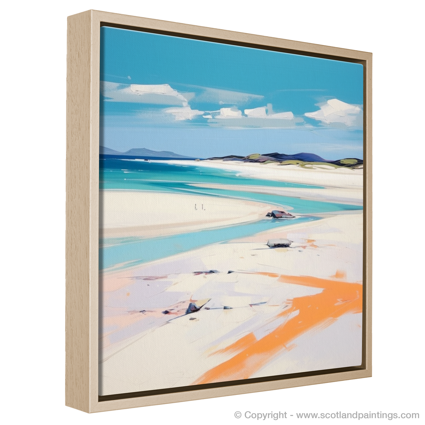 Painting and Art Print of Luskentyre Beach, Isle of Harris. Luskentyre Serenity: A Contemporary Ode to Isle of Harris Beauty.