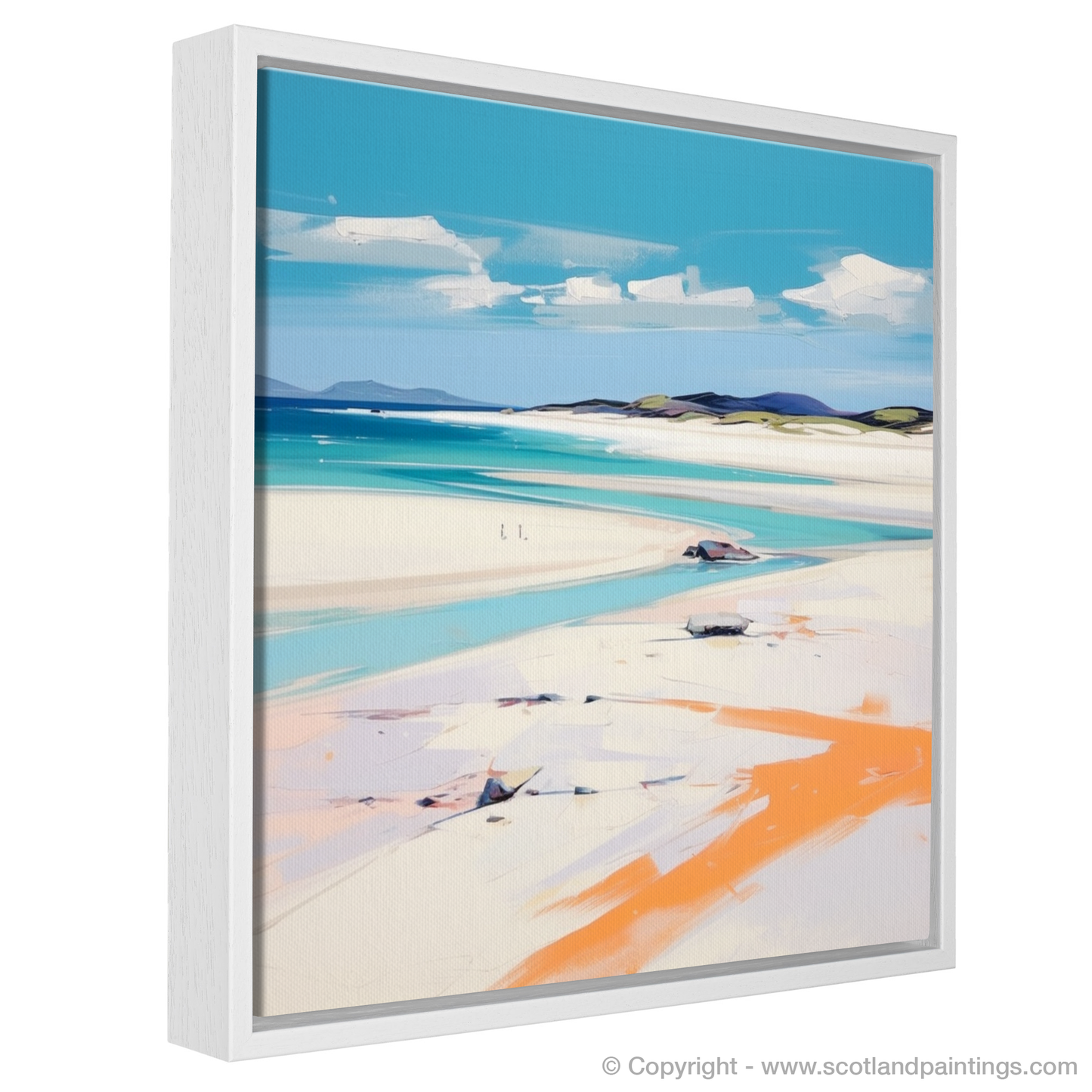 Painting and Art Print of Luskentyre Beach, Isle of Harris. Luskentyre Serenity: A Contemporary Ode to Isle of Harris Beauty.