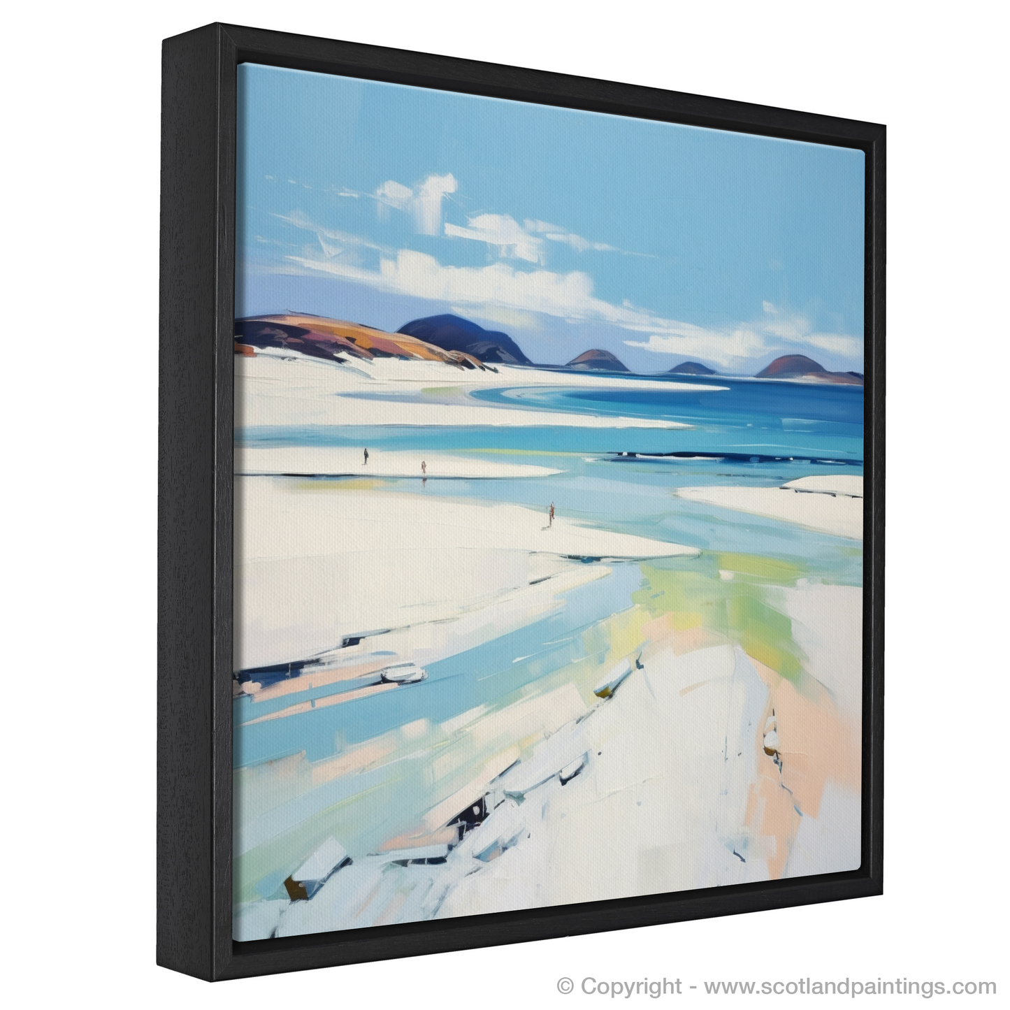 Painting and Art Print of Luskentyre Beach, Isle of Harris entitled "Luskentyre Beach Panorama: A Contemporary Ode to Scottish Majesty".