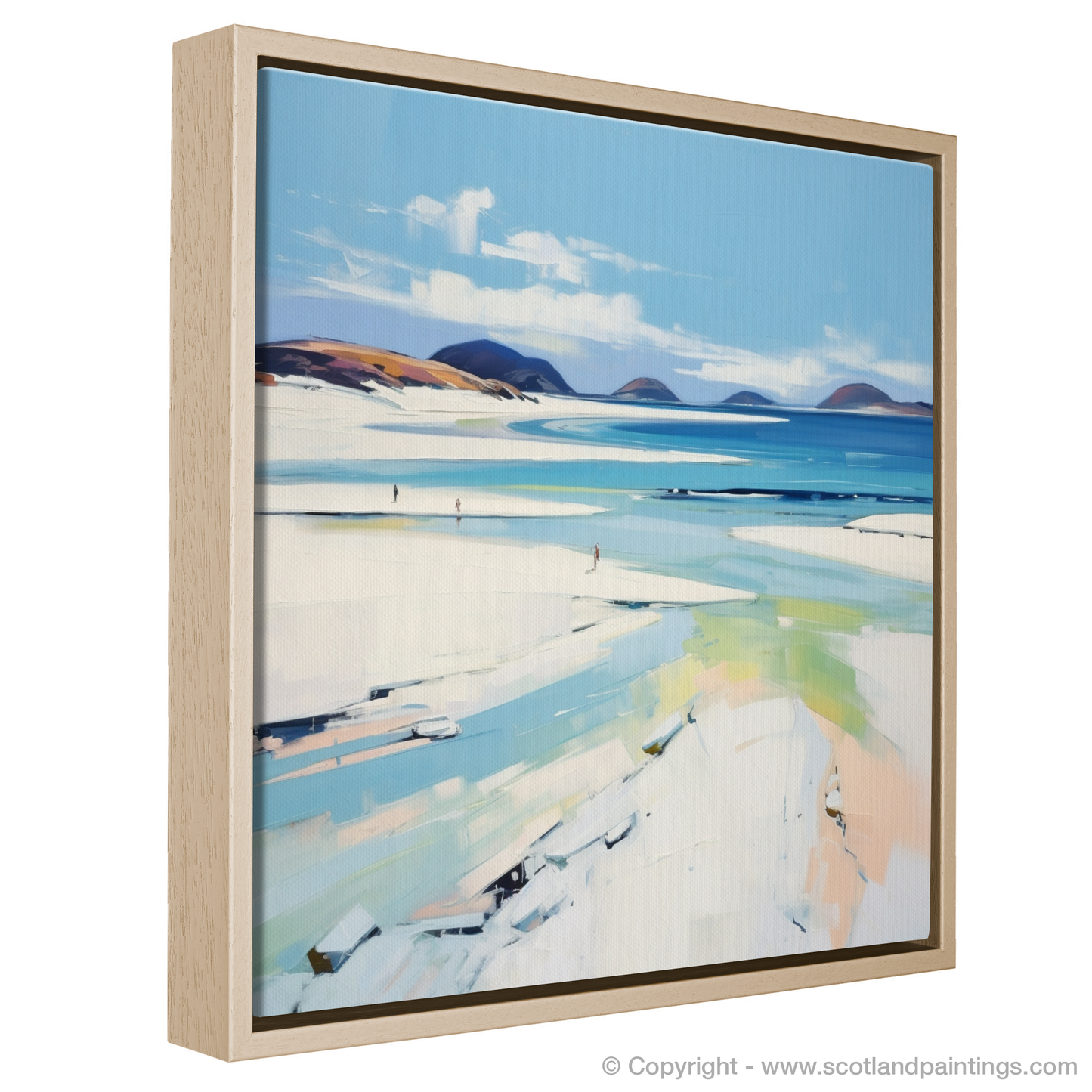 Painting and Art Print of Luskentyre Beach, Isle of Harris entitled "Luskentyre Beach Panorama: A Contemporary Ode to Scottish Majesty".