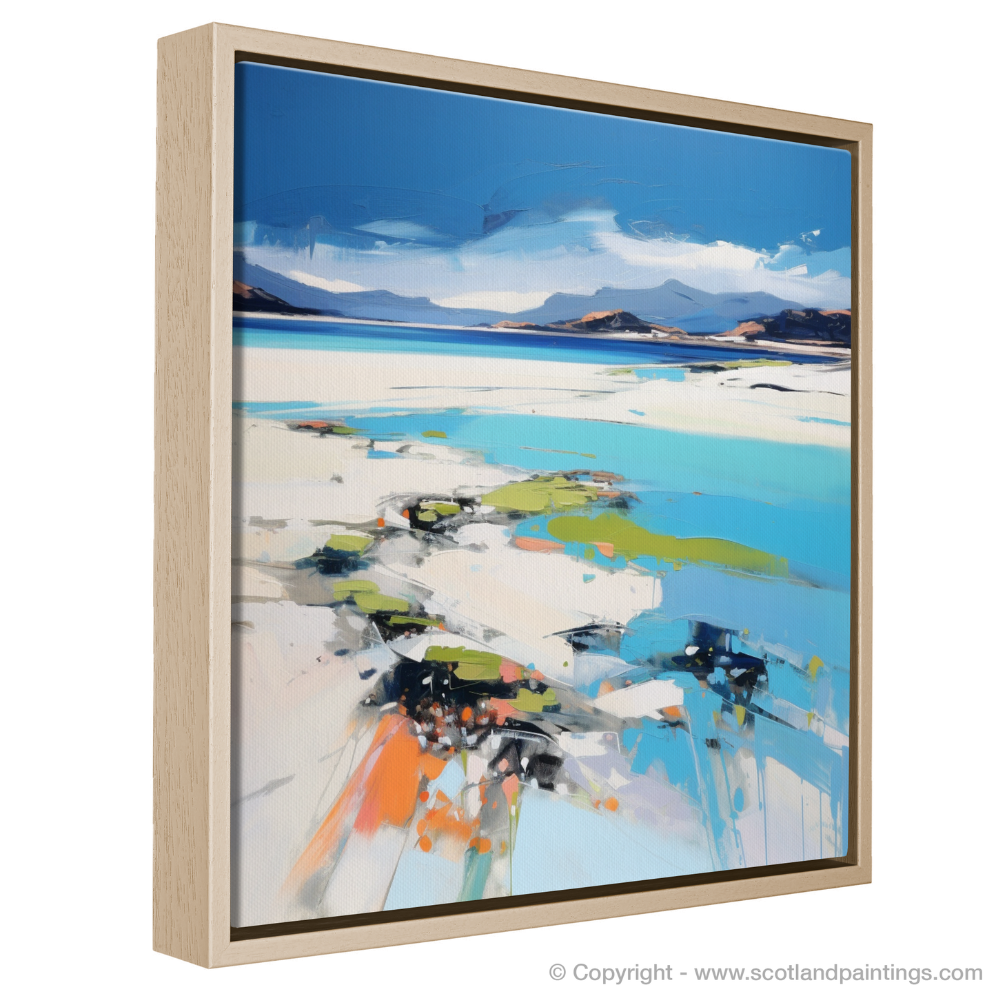 Painting and Art Print of Camusdarach Beach, Arisaig. Vibrant Shores of Camusdarach Beach.