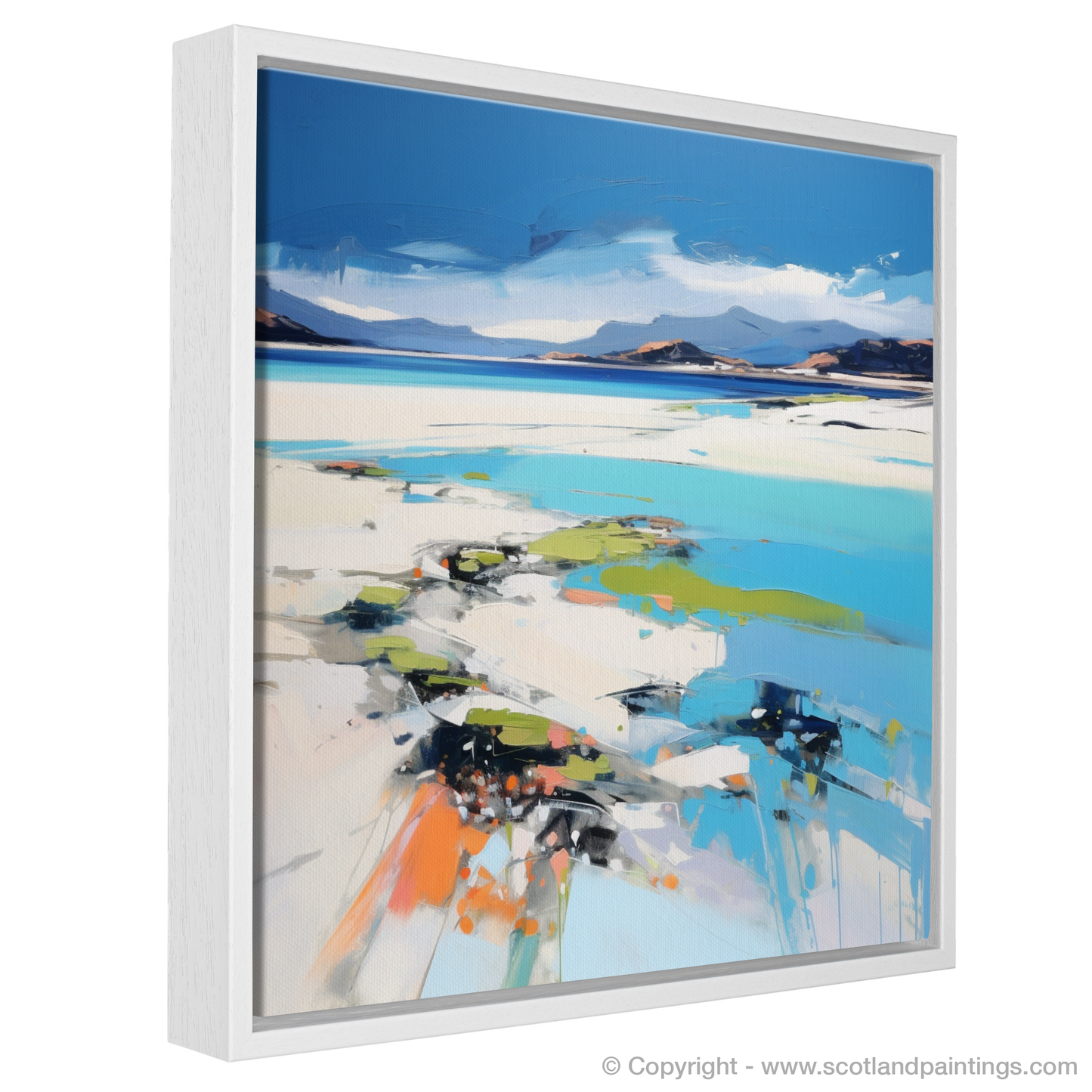 Painting and Art Print of Camusdarach Beach, Arisaig. Vibrant Shores of Camusdarach Beach.