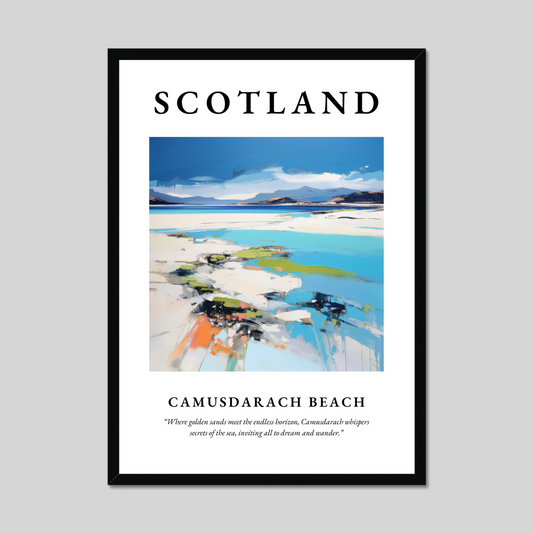 Poster of Camusdarach Beach, Scotland.